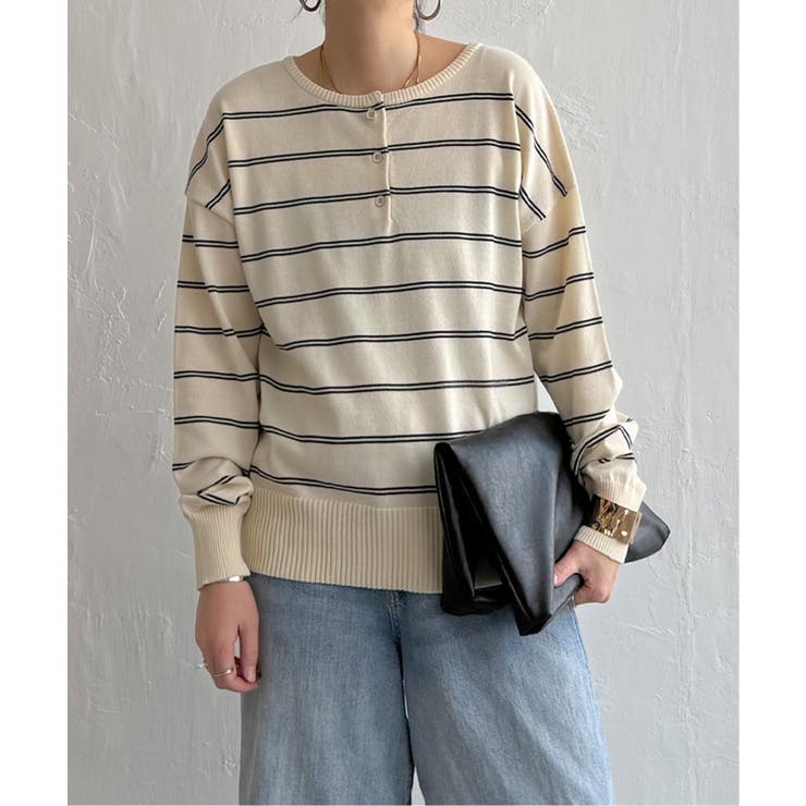 コットンタッチ2WAYヘンリーニット | Lbc with Life | 詳細画像2 