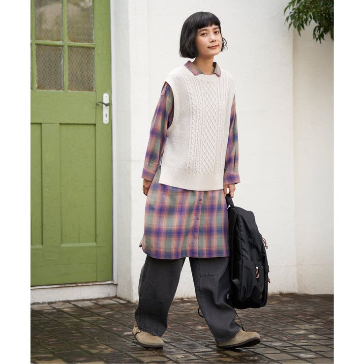 ウール混ケーブル2WAYベスト | Lbc with Life | 詳細画像6 