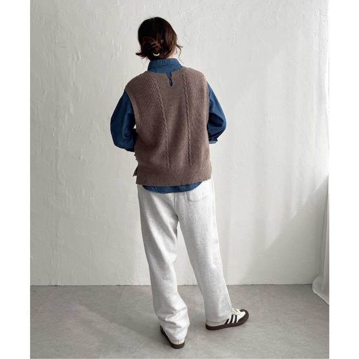 ウール混ケーブル2WAYベスト | Lbc with Life | 詳細画像12 