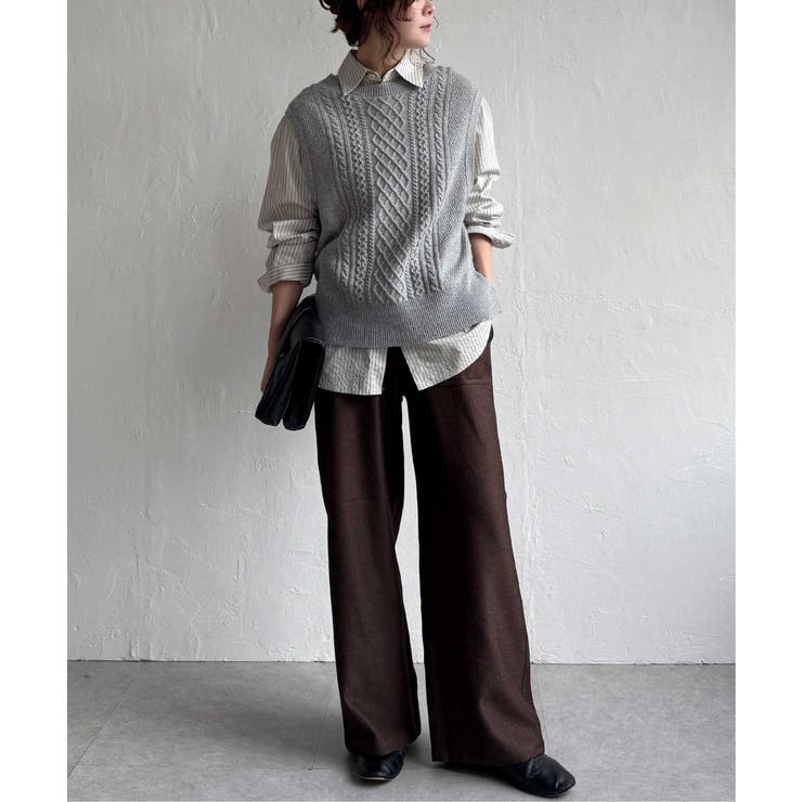 ウール混ケーブル2WAYベスト | Lbc with Life | 詳細画像22 