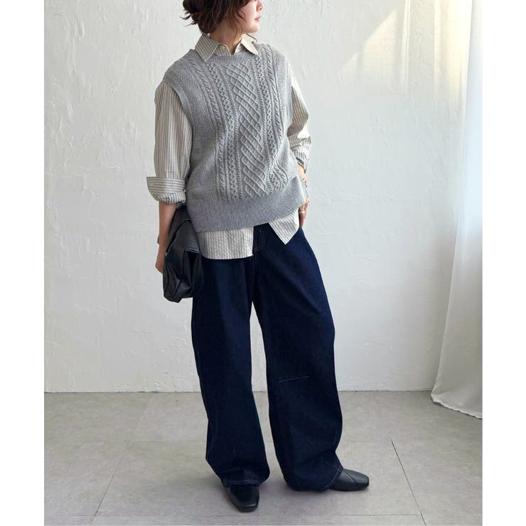 ウール混ケーブル2WAYベスト | Lbc with Life | 詳細画像23 