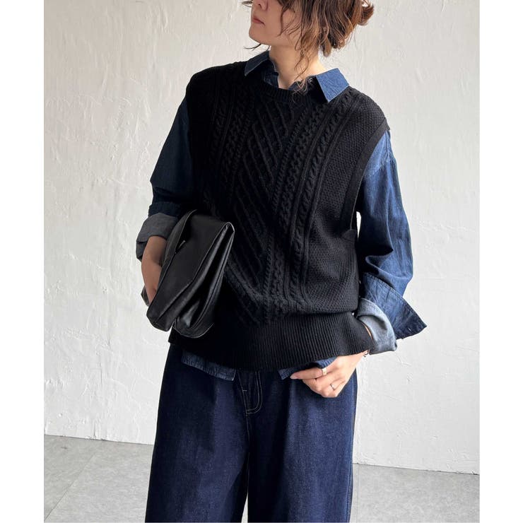 ウール混ケーブル2WAYベスト | Lbc with Life | 詳細画像27 