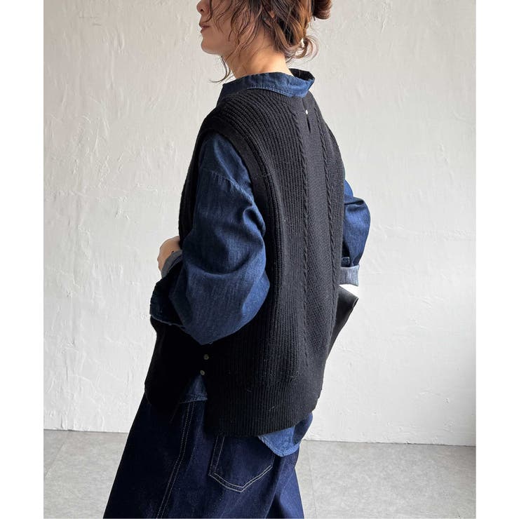 ウール混ケーブル2WAYベスト | Lbc with Life | 詳細画像29 