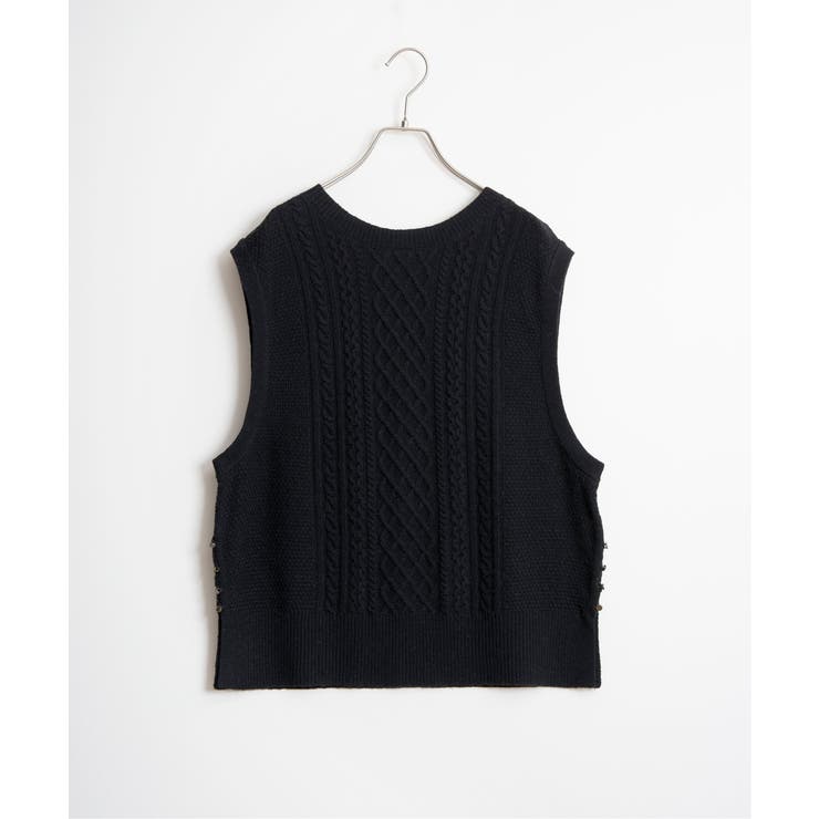 ウール混ケーブル2WAYベスト | Lbc with Life | 詳細画像34 