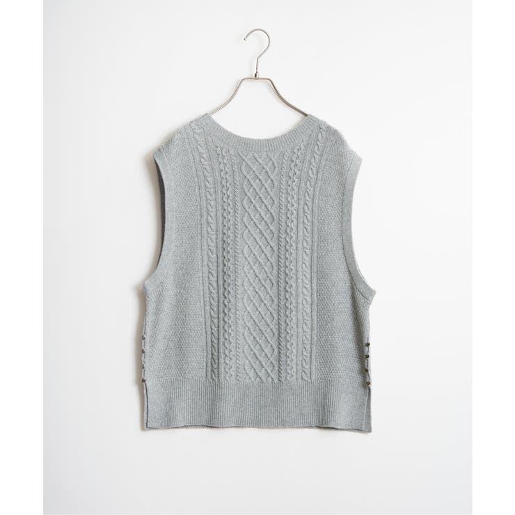 ウール混ケーブル2WAYベスト | Lbc with Life | 詳細画像35 