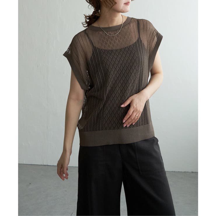 透かし編み2WAYベスト | Lbc with Life | 詳細画像6 