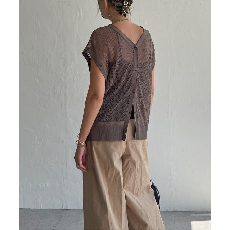 透かし編み2WAYベスト | Lbc with Life | 詳細画像2 