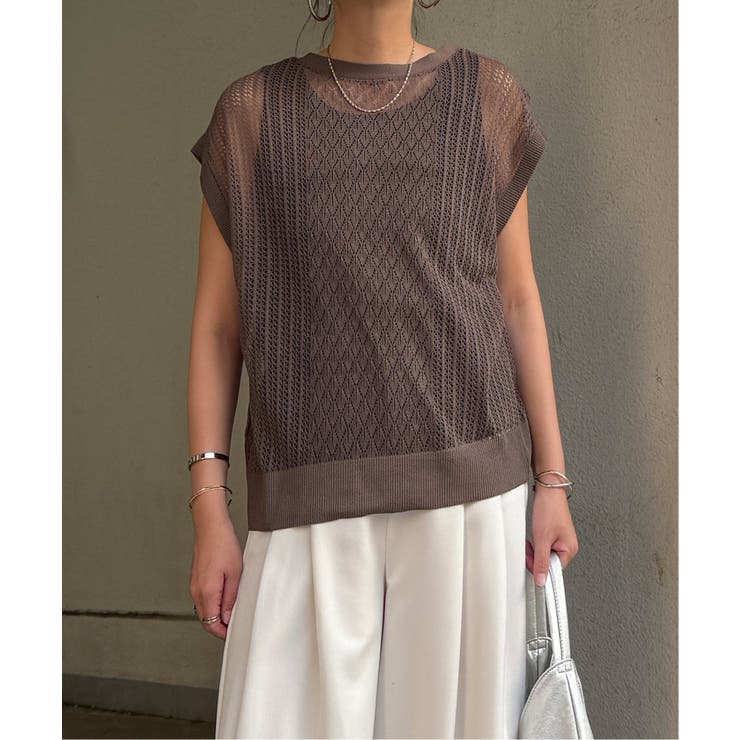 透かし編み2WAYベスト | Lbc with Life | 詳細画像5 