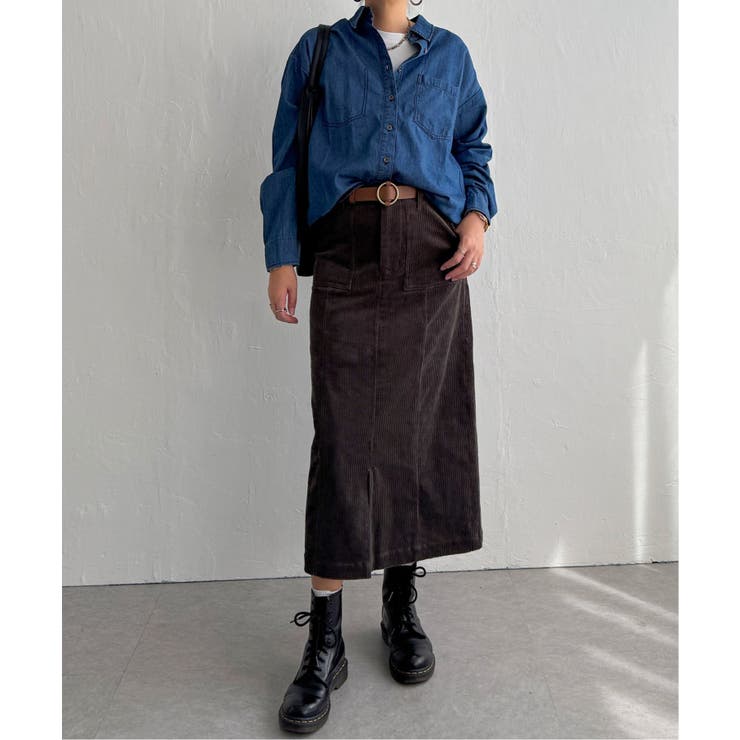 コーデュロイベイカーIラインスカート | Lbc with Life | 詳細画像12 