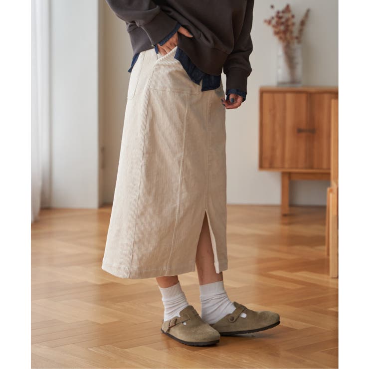 コーデュロイベイカーIラインスカート | Lbc with Life | 詳細画像2 