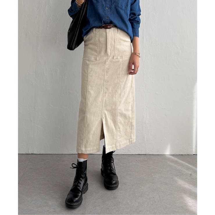 コーデュロイベイカーIラインスカート | Lbc with Life | 詳細画像4 