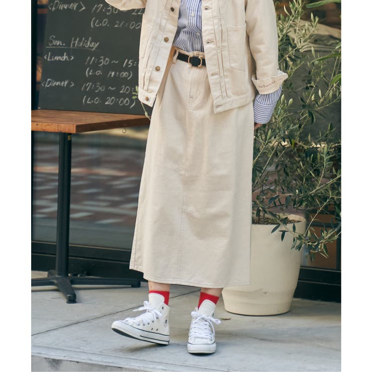 オフホワイト | LBC ステッチナロースカート | Lbc with Life