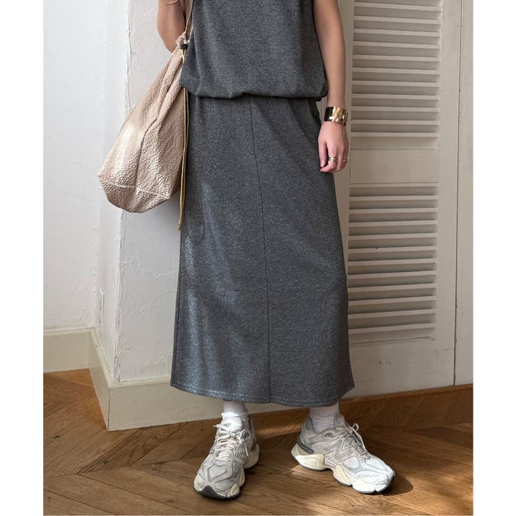 ラメ裏毛Iラインスカート | Lbc with Life | 詳細画像13 