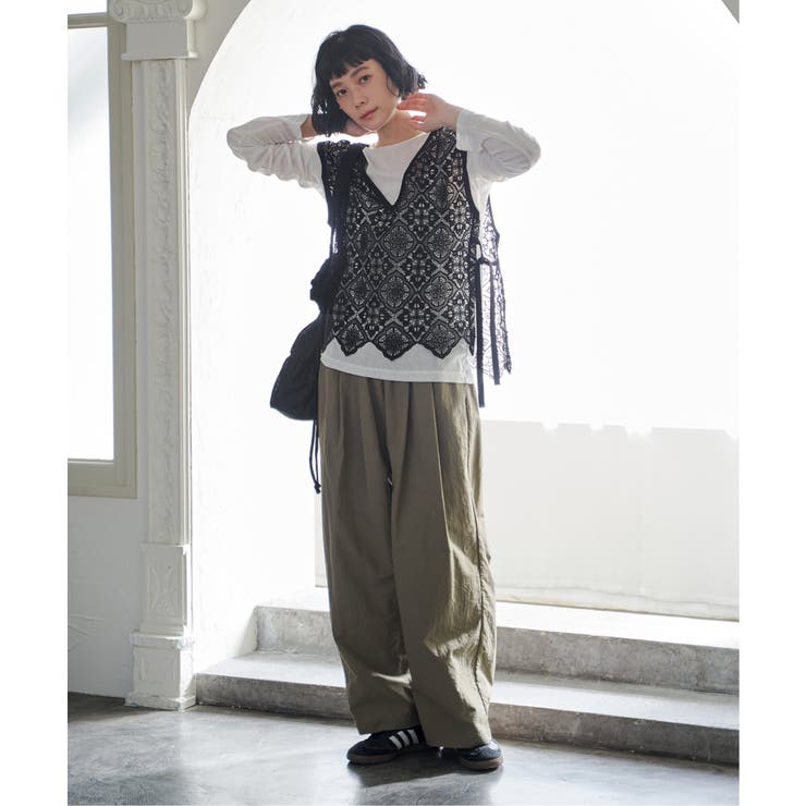 ナイロンギャザーワイドパンツ | Lbc with Life | 詳細画像8 