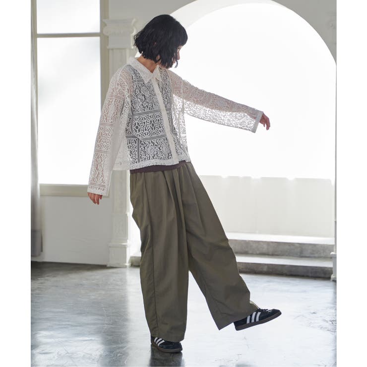 ナイロンギャザーワイドパンツ | Lbc with Life | 詳細画像9 