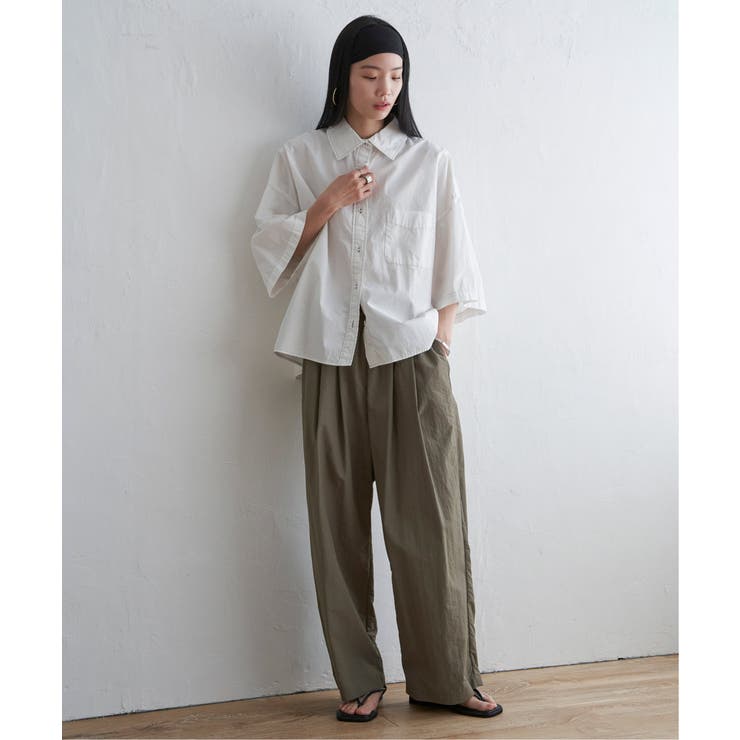 ナイロンギャザーワイドパンツ | Lbc with Life | 詳細画像6 