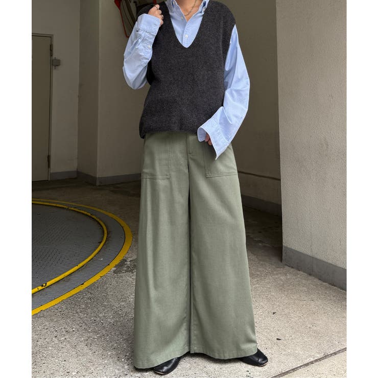 リネン混ベイカーワイドパンツ | Lbc with Life | 詳細画像8 