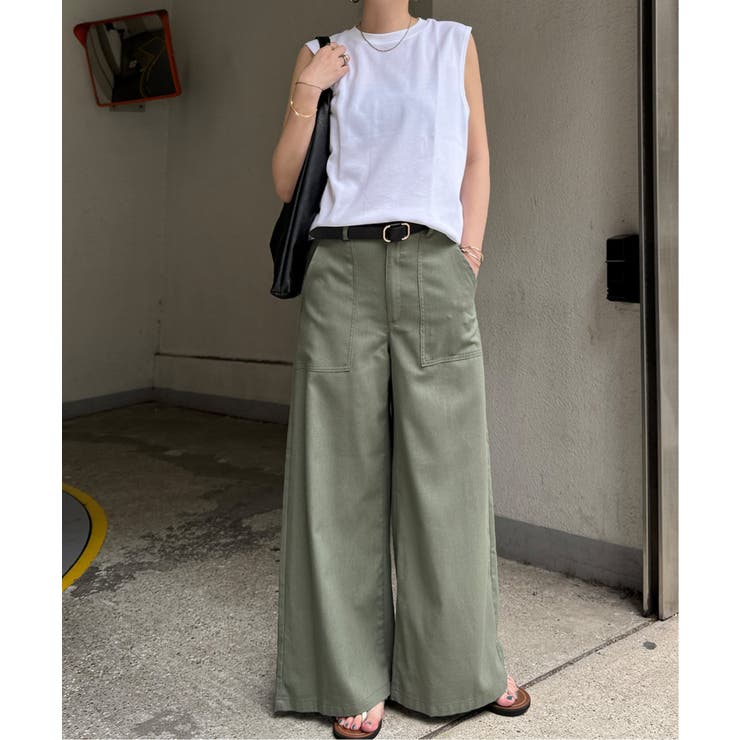 リネン混ベイカーワイドパンツ | Lbc with Life | 詳細画像10 