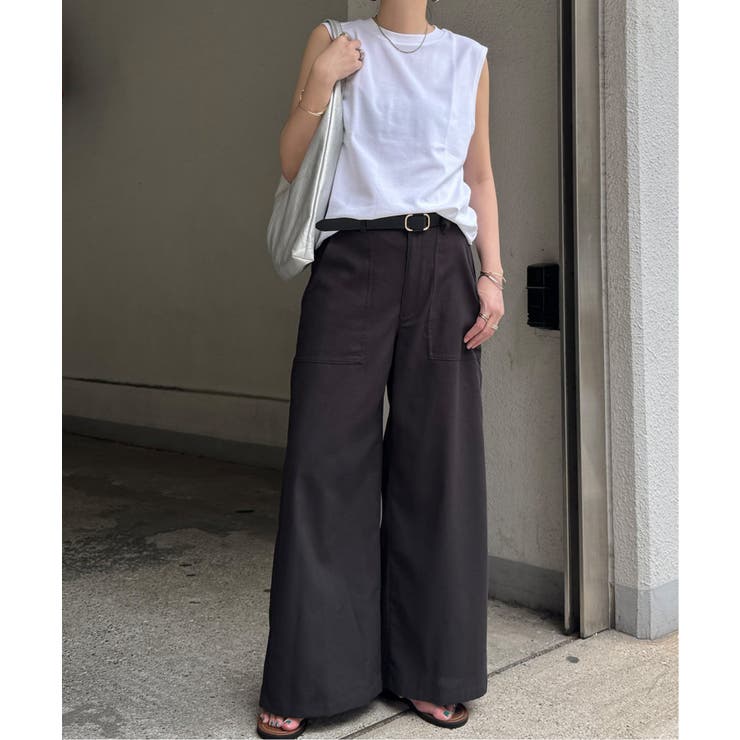 リネン混ベイカーワイドパンツ | Lbc with Life | 詳細画像16 