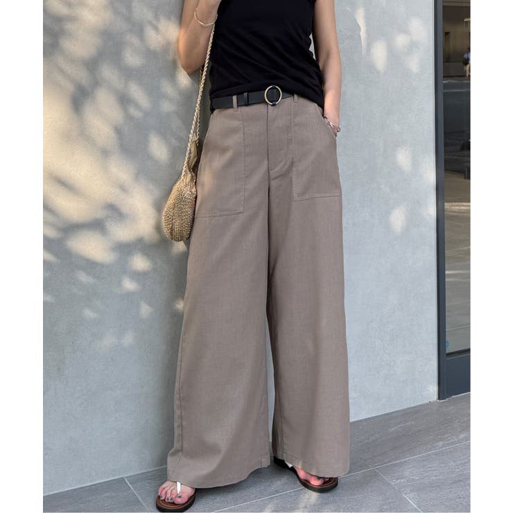 リネン混ベイカーワイドパンツ | Lbc with Life | 詳細画像3 