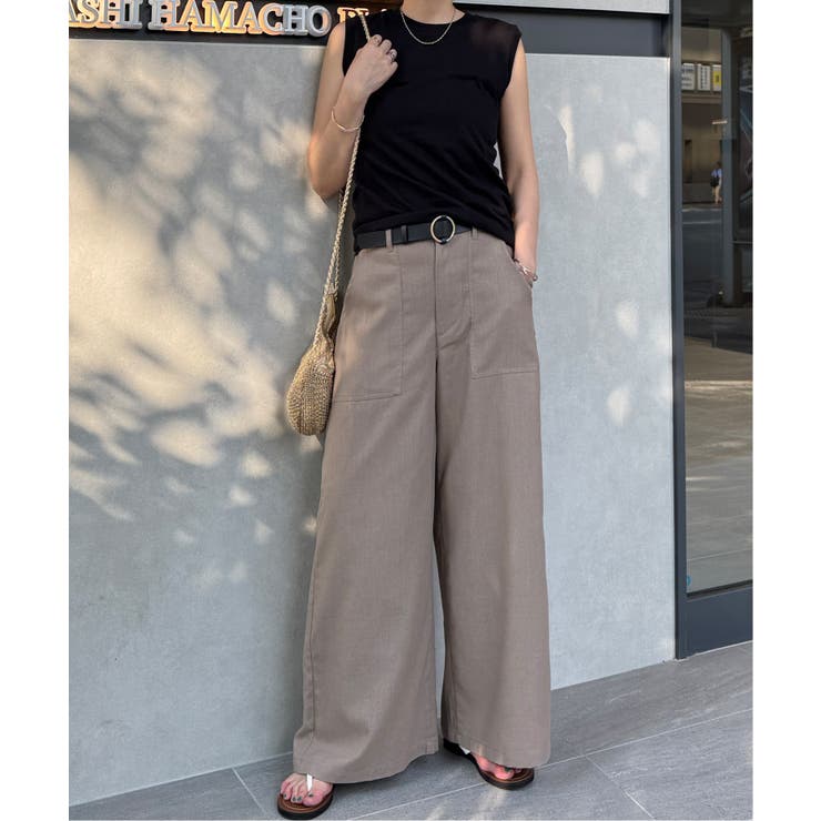 美品 Pal'las Palace リネン混 ワイドパンツ Lベージュ 2617509120.jpg?1750809061