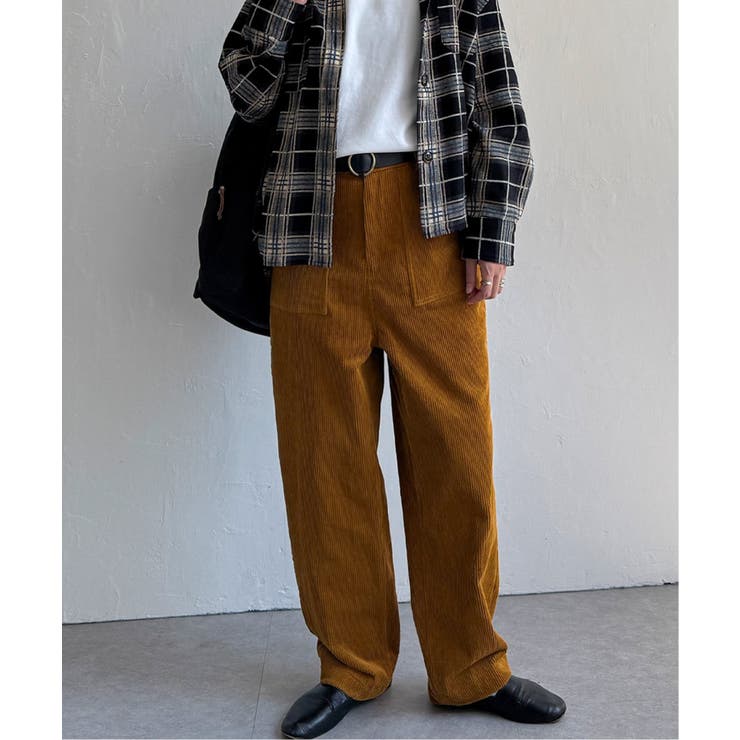キャメル | 【インフルエンサー着用】コーデュロイベイカーゆるテーパードパンツ | Lbc with Life