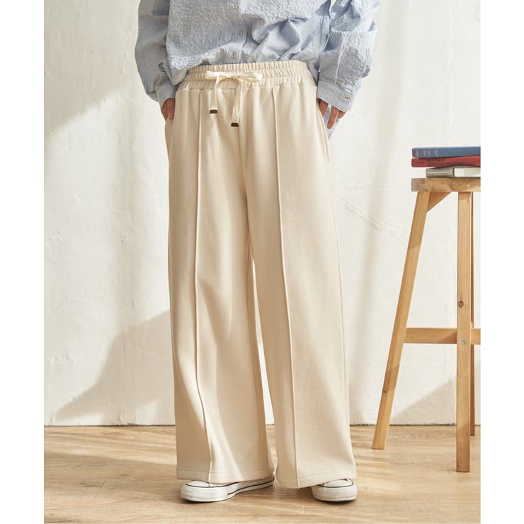 【インフルエンサー着用】裏起毛センタータックイージーパンツ | Lbc with Life | 詳細画像4 