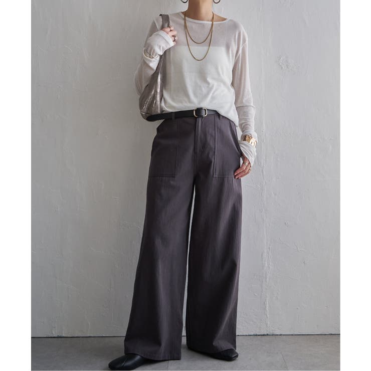 コットンベイカーワイドパンツ | Lbc with Life | 詳細画像11 