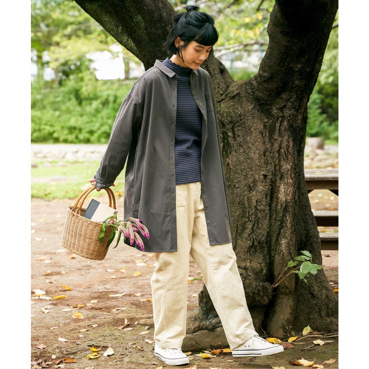 エクリュ ミニポケ刺繍シャツワンピース | Lbc with Life | 詳細画像13 