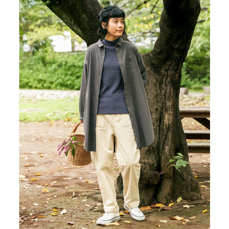 エクリュ ミニポケ刺繍シャツワンピース | Lbc with Life | 詳細画像14 