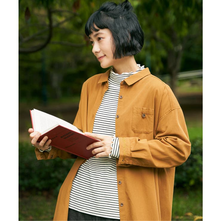 エクリュ ミニポケ刺繍シャツワンピース | Lbc with Life | 詳細画像17 