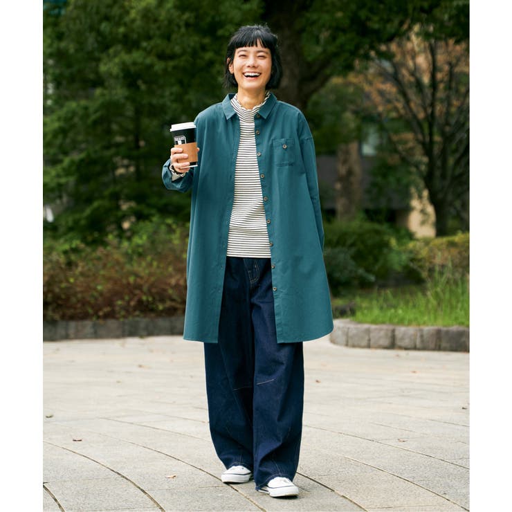 エクリュ ミニポケ刺繍シャツワンピース | Lbc with Life | 詳細画像5 