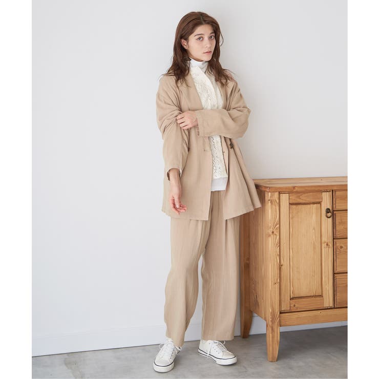 【セットアップ対応】レーヨン麻ダブルジャケットコート | Lbc with Life | 詳細画像11 