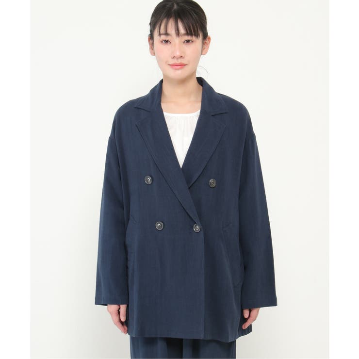 【セットアップ対応】レーヨン麻ダブルジャケットコート | Lbc with Life | 詳細画像14 