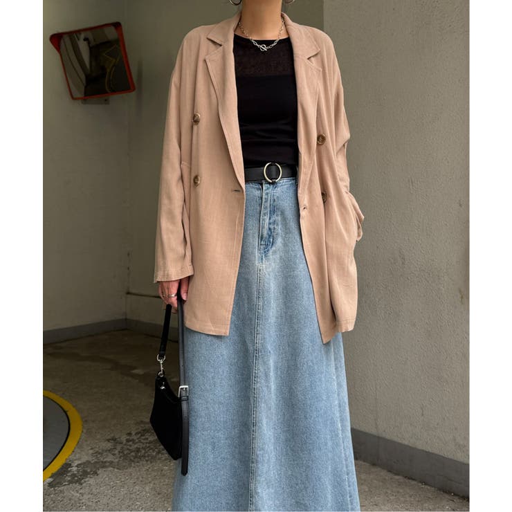 【セットアップ対応】レーヨン麻ダブルジャケットコート | Lbc with Life | 詳細画像6 