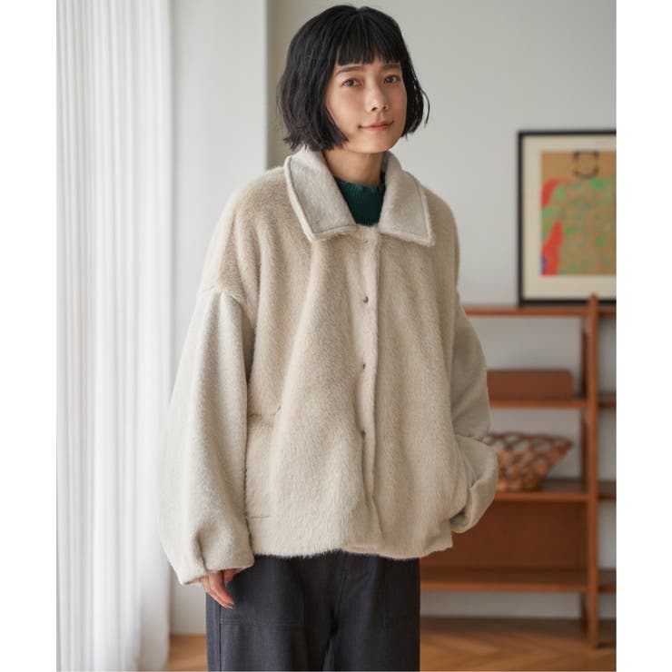 ファーボア切り替えコクーンブルゾン | Lbc with Life | 詳細画像14 