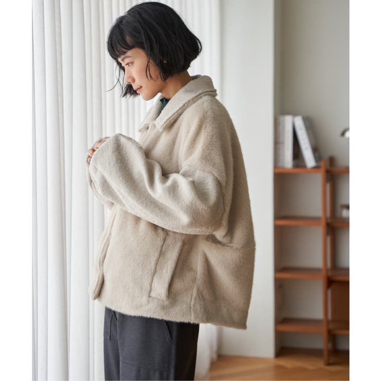 ファーボア切り替えコクーンブルゾン | Lbc with Life | 詳細画像15 