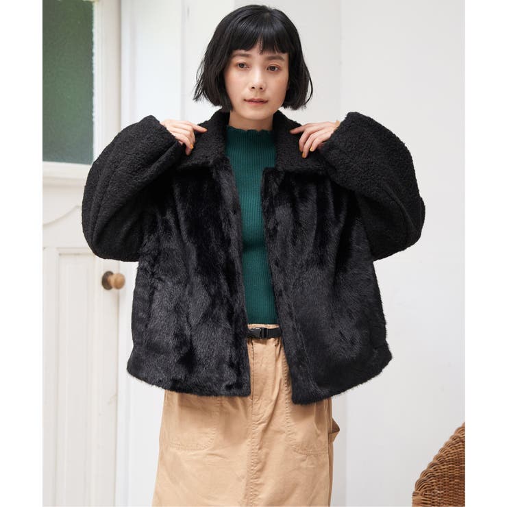 ファーボア切り替えコクーンブルゾン | Lbc with Life | 詳細画像21 