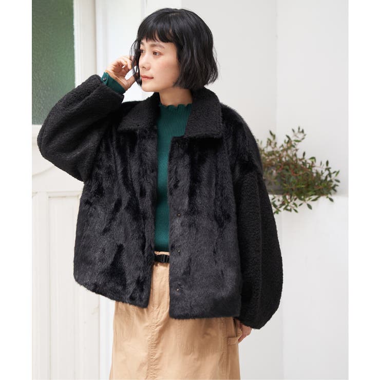 ファーボア切り替えコクーンブルゾン | Lbc with Life | 詳細画像22 