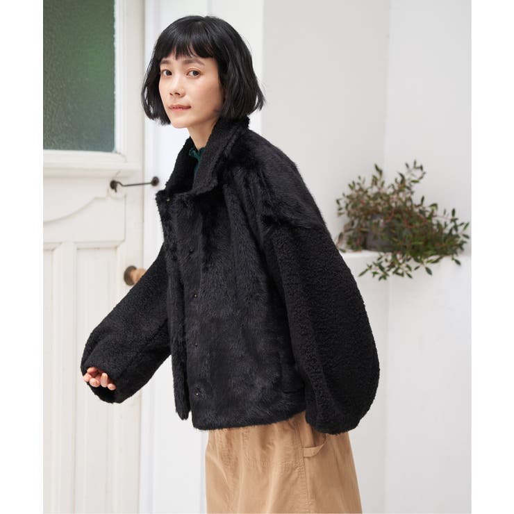 ファーボア切り替えコクーンブルゾン | Lbc with Life | 詳細画像24 