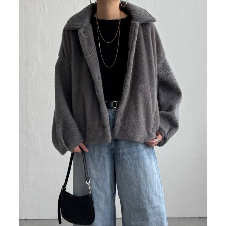 ファーボア切り替えコクーンブルゾン | Lbc with Life | 詳細画像1 