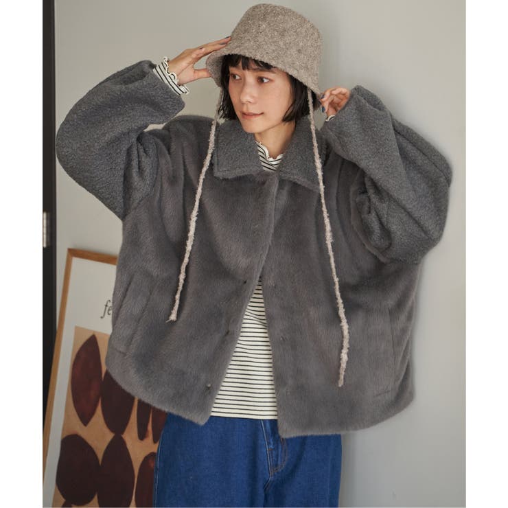 ファーボア切り替えコクーンブルゾン | Lbc with Life | 詳細画像3 