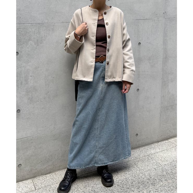 エクリュ ノーカラーブルゾン | Lbc with Life | 詳細画像10 