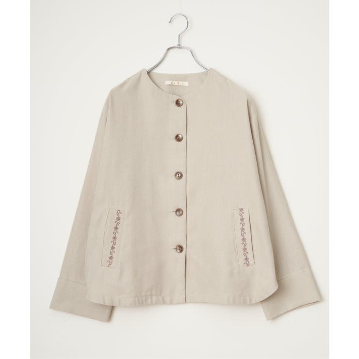 エクリュ ノーカラーブルゾン | Lbc with Life | 詳細画像18 