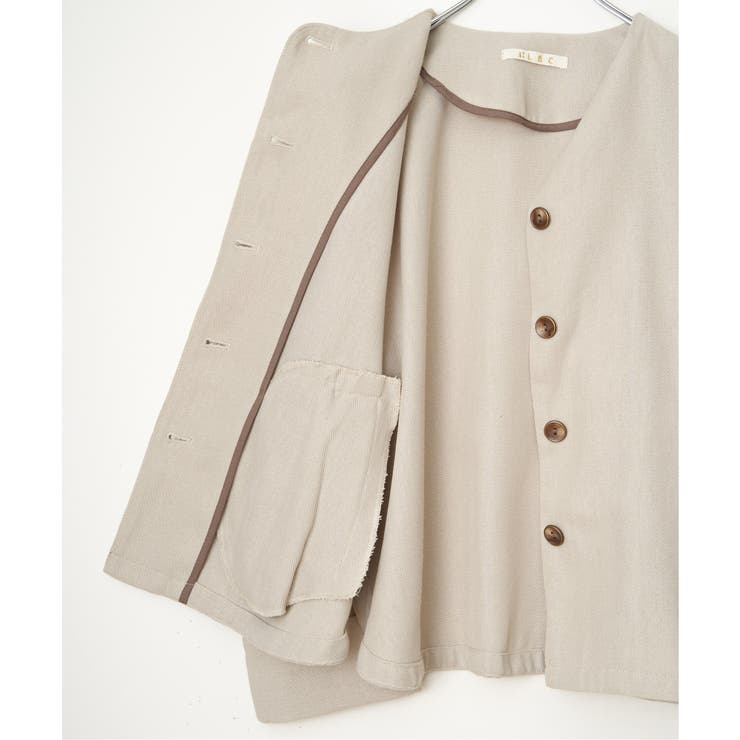 エクリュ ノーカラーブルゾン | Lbc with Life | 詳細画像28 