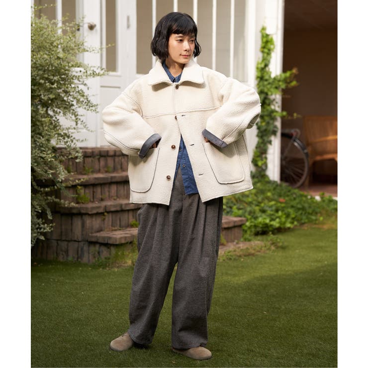 ボアコーデュロイリバーシブル襟付きジャケット | Lbc with Life | 詳細画像10 