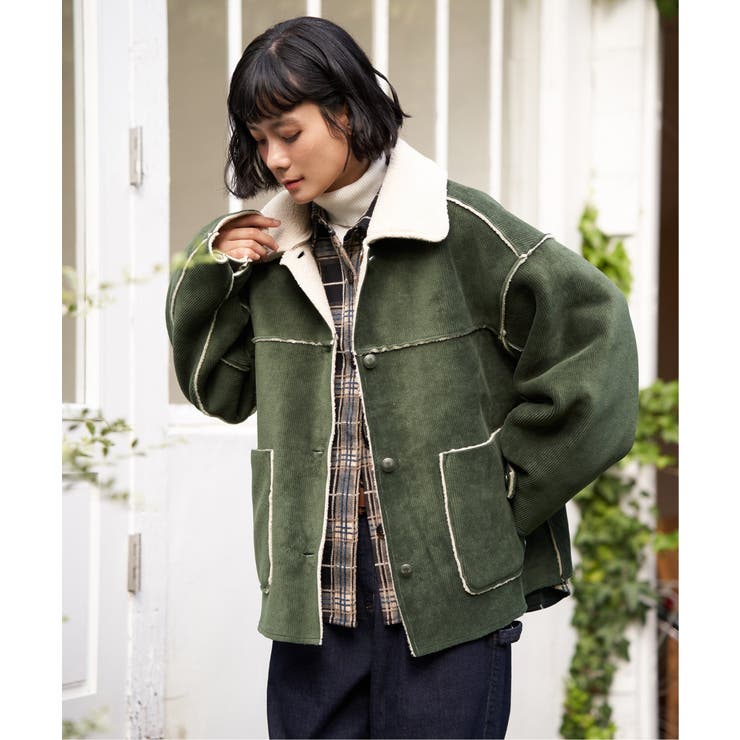 ボアコーデュロイリバーシブル襟付きジャケット | Lbc with Life | 詳細画像11 