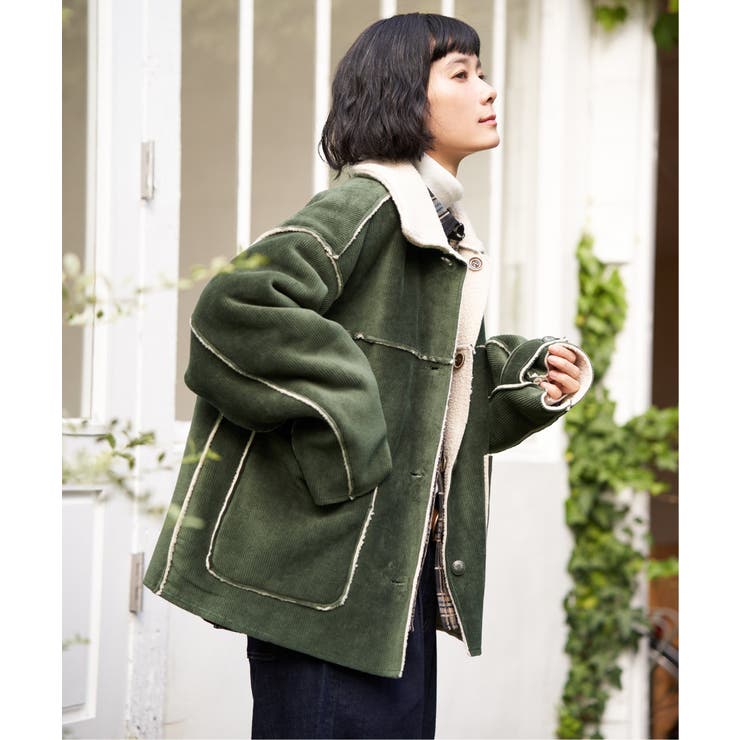 ボアコーデュロイリバーシブル襟付きジャケット | Lbc with Life | 詳細画像12 