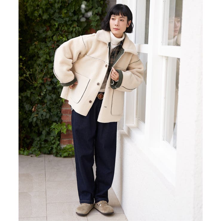 ボアコーデュロイリバーシブル襟付きジャケット | Lbc with Life | 詳細画像16 