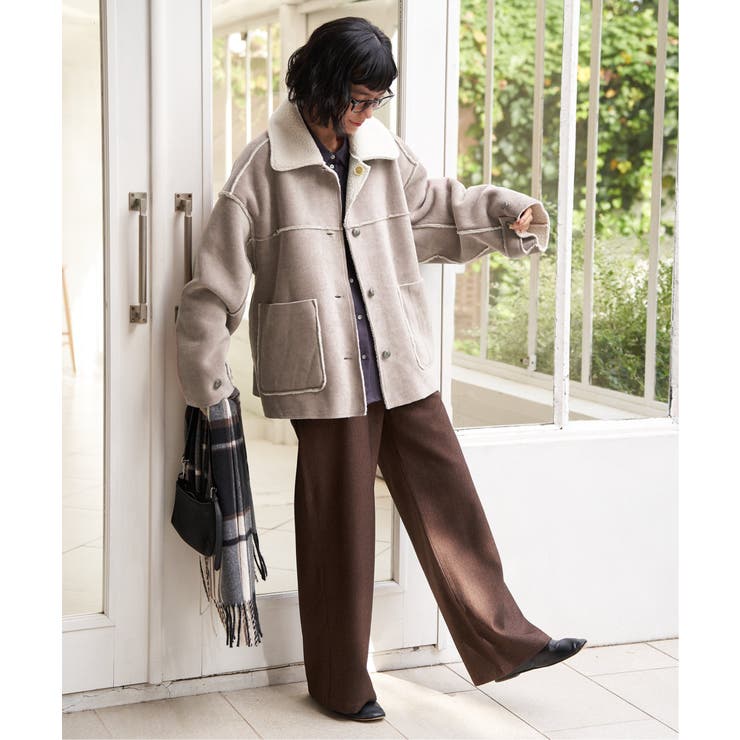 ボアコーデュロイリバーシブル襟付きジャケット | Lbc with Life | 詳細画像23 